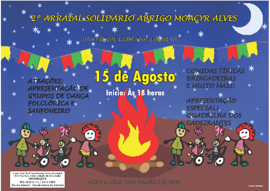 Cartaz do 2º Arraial Solidário do Moacyr Alves