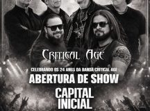 Banda Critical Age abre o show do Capital Inicial, neste sábado, 28 de março, no Nova Era Hall